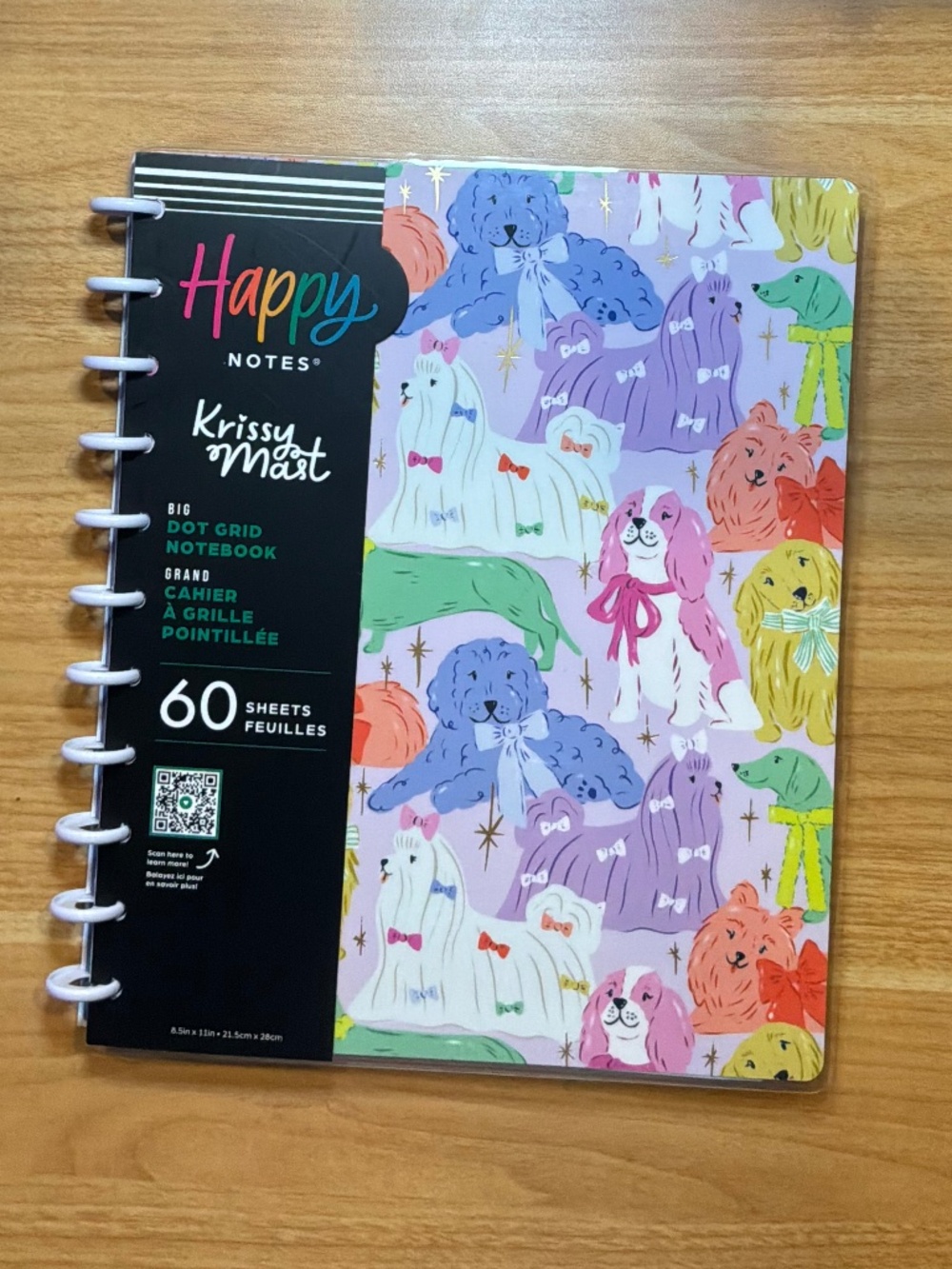 NEW! Pawsitive Seasonal Dogs - Dot Grid Big Notebook - 60 Sheets